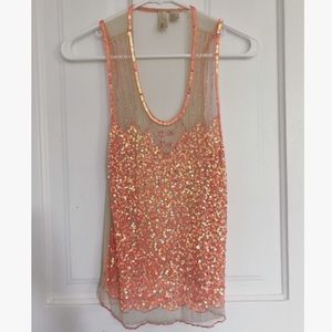 Sequined mesh top (like-new)